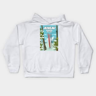 Juneau Alaska To Ski Kids Hoodie